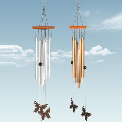 Outside Butterfly Wind Chime Aluminum Tube Wind Chimes Wind Chime Soothing Melodic Hanging Pendant Outdoor Garden Decor