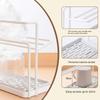Sink Storage Rack 2Layer Cup Storage Rack Carbon Steel Cup Storage Tray Drain Cup Rack  Home