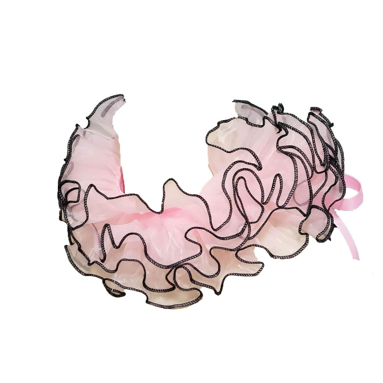 

Women Vintage Royal Style Organza Ruffle Fake Collar Victorian Collar Decorative Collar Clothing Accessories Photography Prop One Size