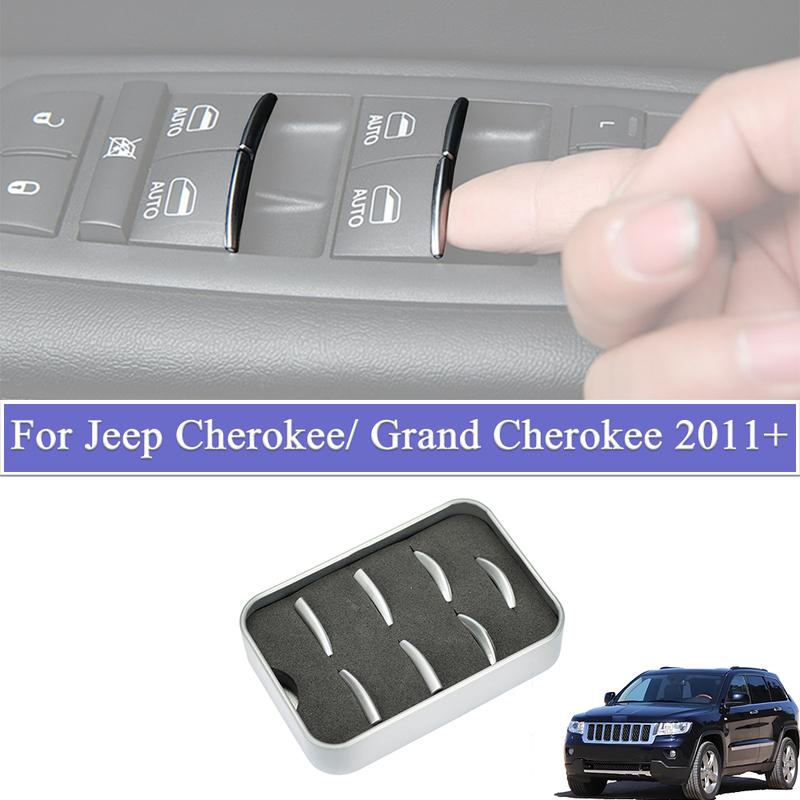 Car Door Window Control Button Cover Trim For Jeep Grand Cherokee For Jeep Cherokee 2011-2025 Interior Decoration Accessories