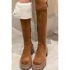 Over-knee Boots Brown Boots Women's Autumn and Winter 2025 New High-heeled Boots Versatile and Thin Tall Knight Boots