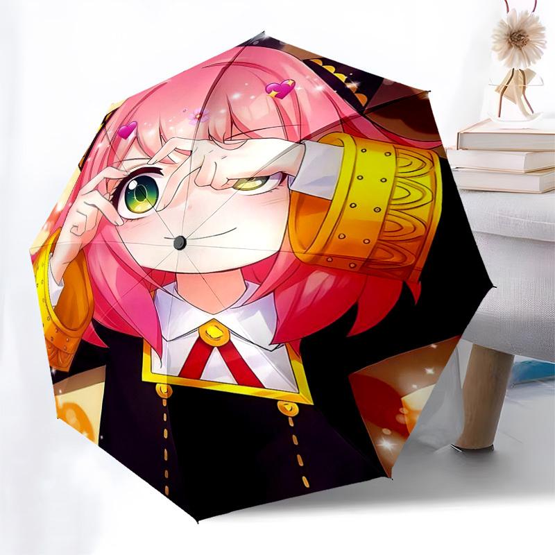 1pc Cat Ear Hat with Heart-Shaped Decoration, Automatic Opening Umbrella, Foldable Design, Iron Frame, Outdoor Use, Festival Gift, Suitable for Fans,