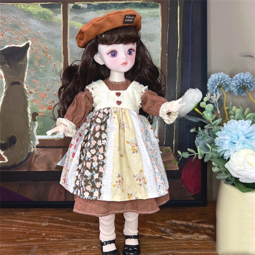 1 Set Attractive Eyes Dress Up BJD Dolls Long Hair Makeup Ball Joint Doll  Babies