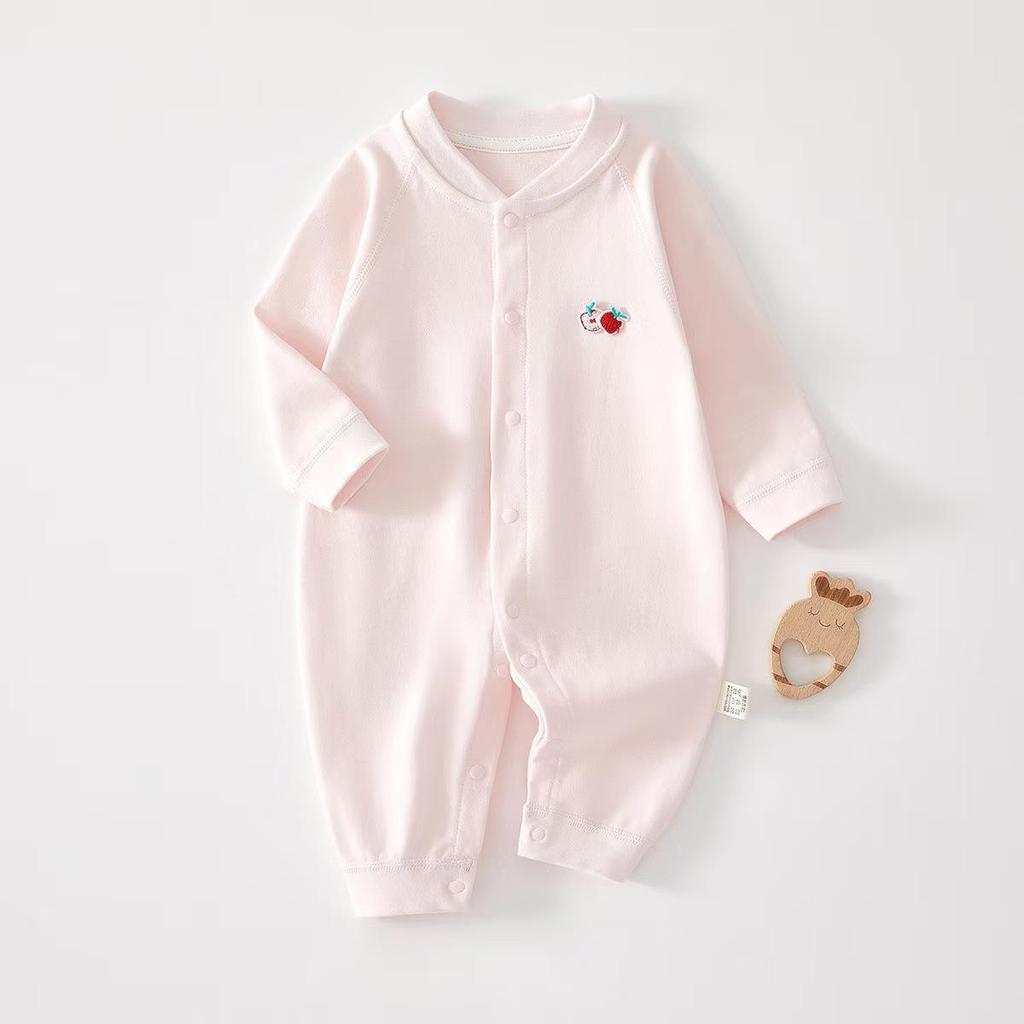 Pure Cotton Newborn Long Sleeve Bodysuit - Spring/Autumn Base Layer Pajamas