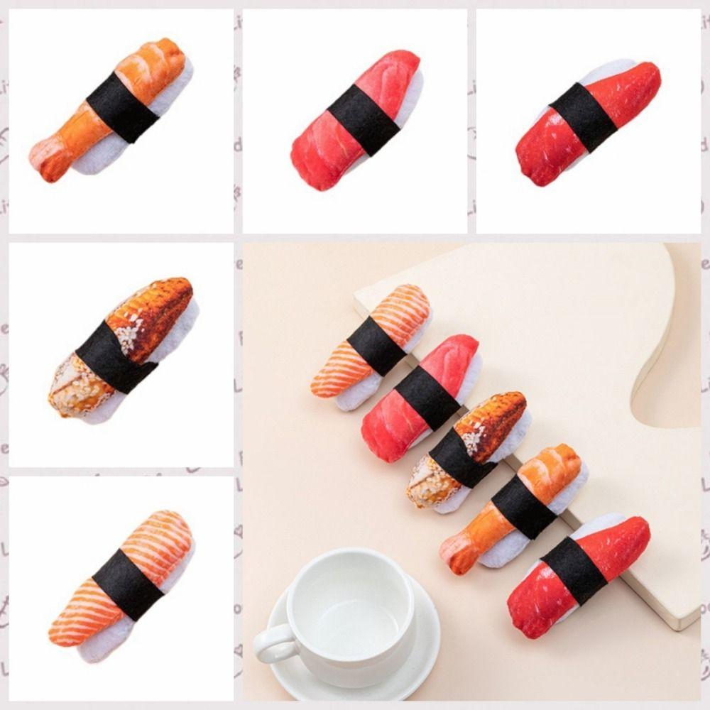 Sushi Shape Cat Molar Toy Simulation Cat Chew Toy Cute Pet Supply  Relieve Boredom