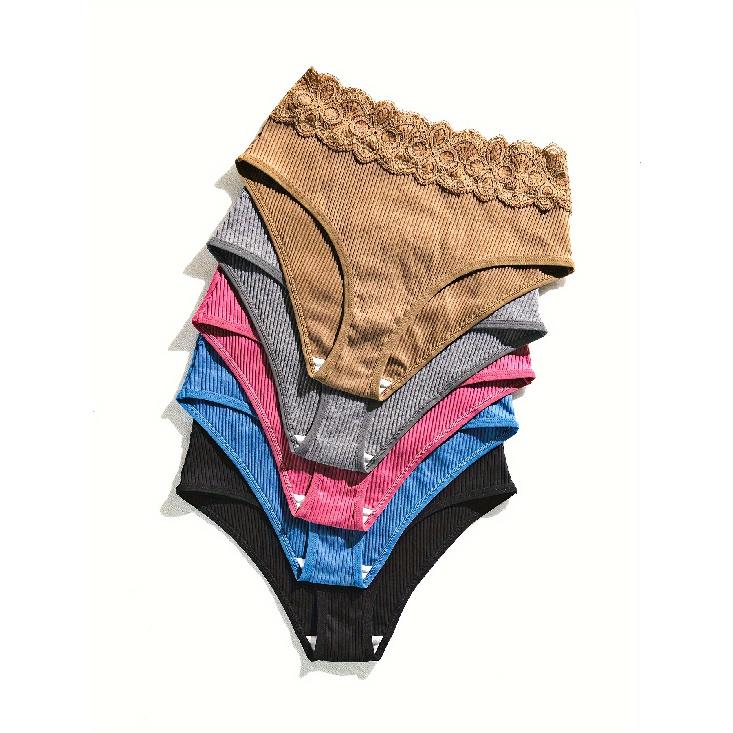 

high quality5pcs High-Waisted Triangle Panties XL