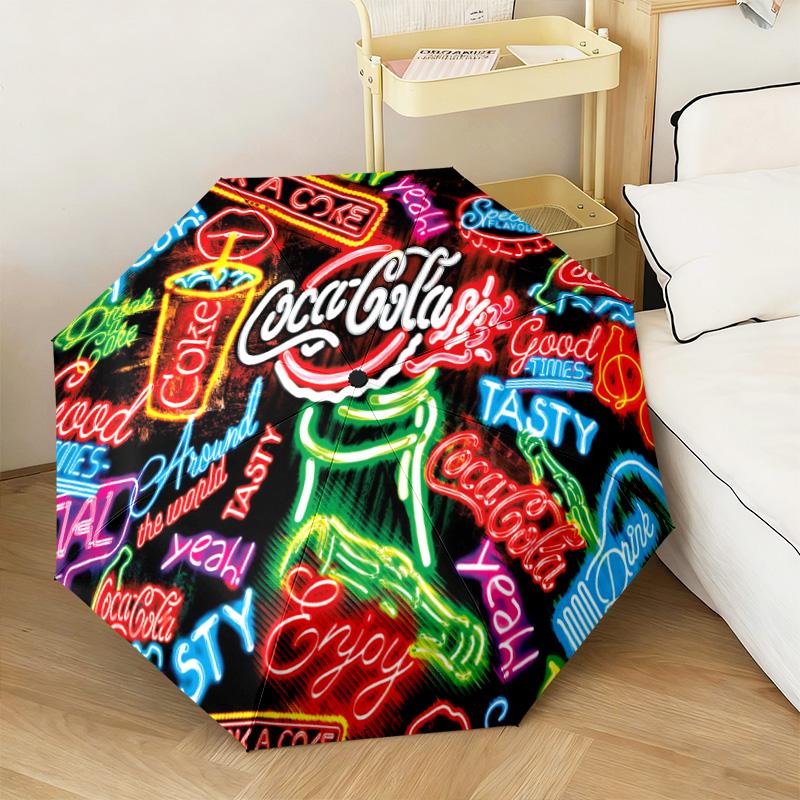 Christmas Gift Halloween Theme Bear Truck Coca Cola umbrella is suitable for all seasons, including home travel and outdoor activities Y13