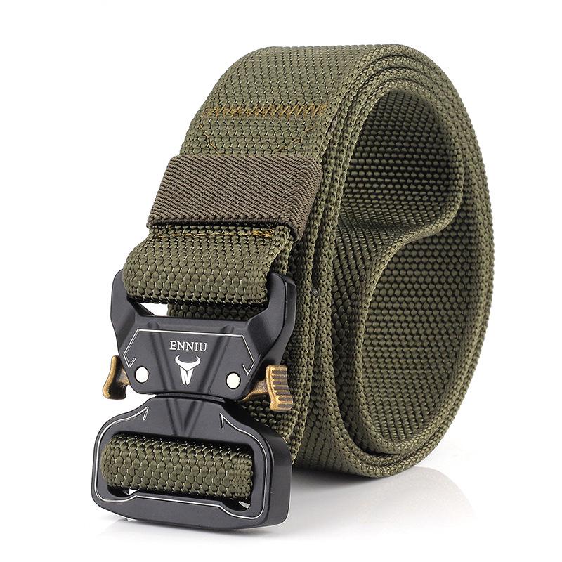 New Quick-Release Buckle Outdoor Safety Waist Belt Quick-Dry Pure Nylon Trouser Belt Training Belt