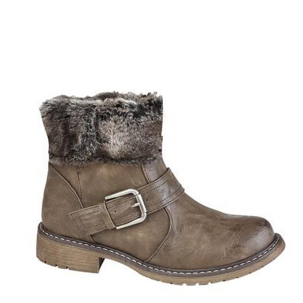 Cipriata Cizme din piele în stil motociclist Andreana pentru femei/damă