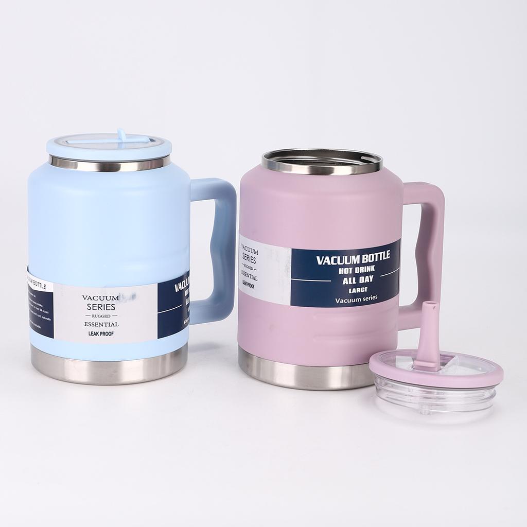 1pc Stainless Steel Insulated Cup, 1500ml Large-Capacity Handheld Gallon Water Jug, Fitness Sports Water Bottle Companion