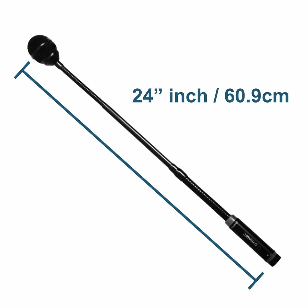 Superlux Gooseneck Dynamic Microphone, 60cm Type, Black, PRA618L