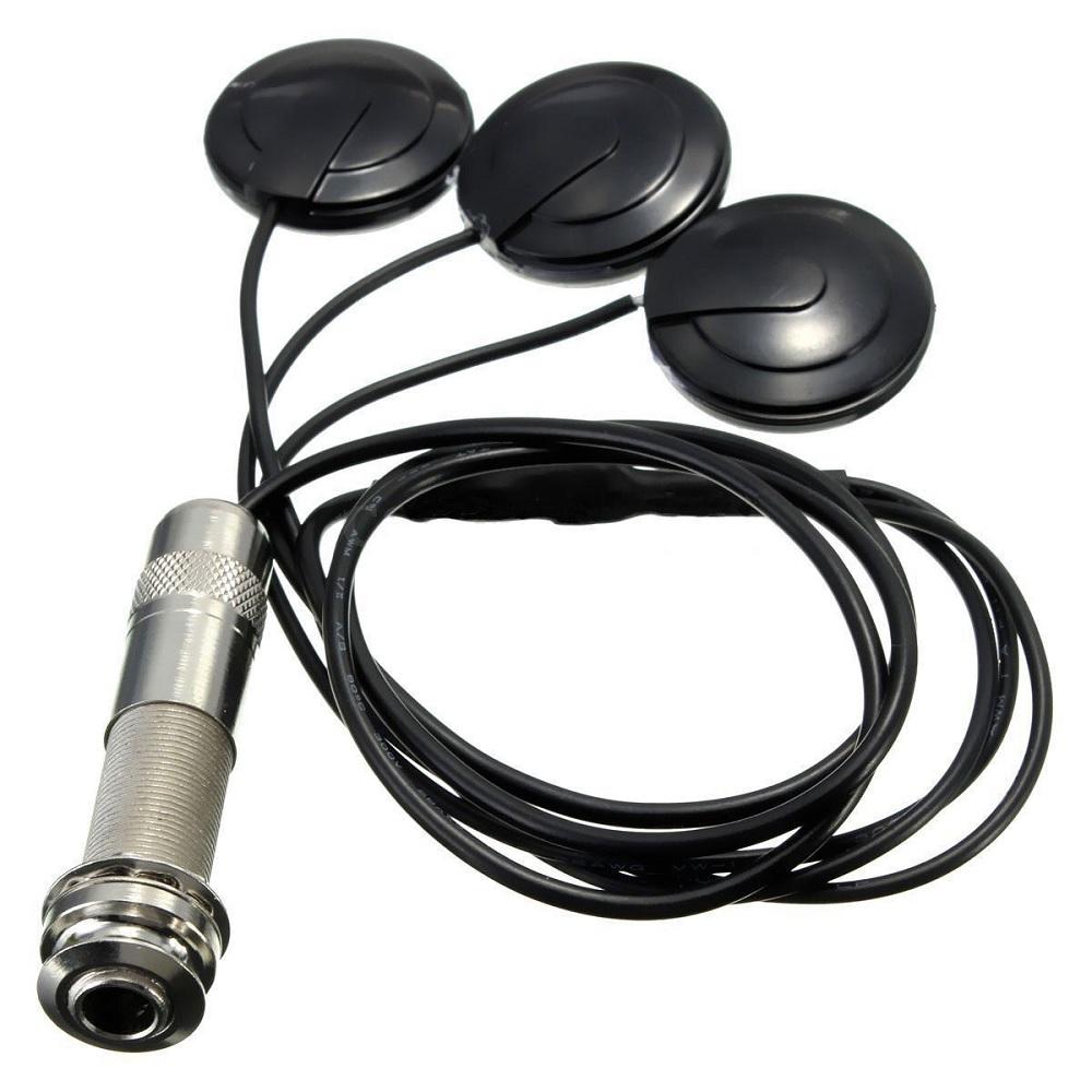 Pickup Piezo 3 Transducer 6.35mm For Acoustic Guitar Ukulele Mandolin Universal