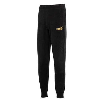 Calça Jogger Ess+ com Faixa e Logo Monocromático Masculina Preta 674351-01