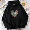 Vintage Floral Print Hoodie Casual Spring, Autumn, and Winter Sweatshirt Trendy Fashion for Men and Women