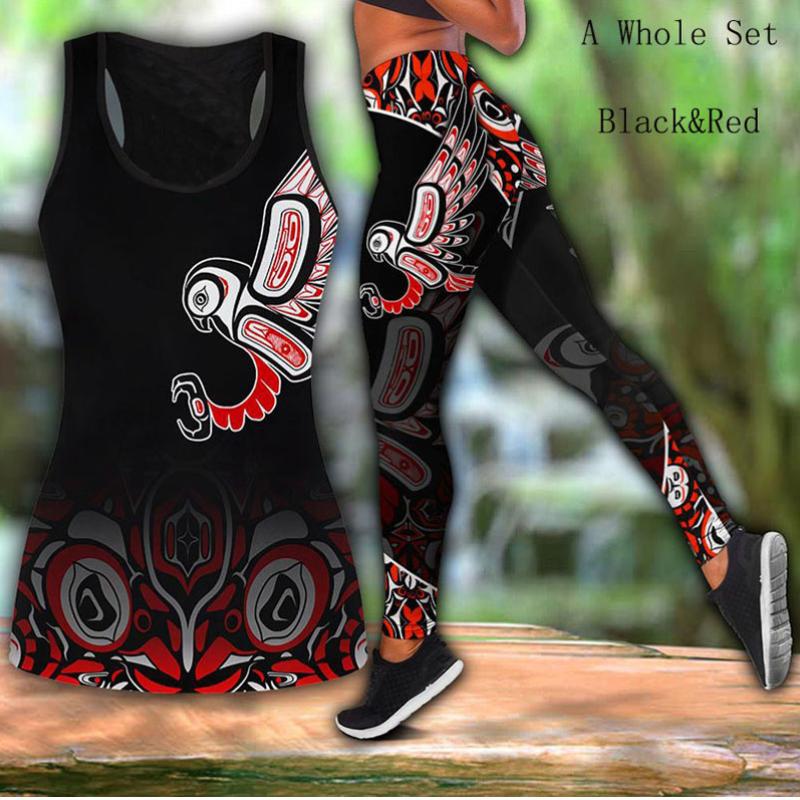 Women Yoga Tank Tops Leggings Suit 
