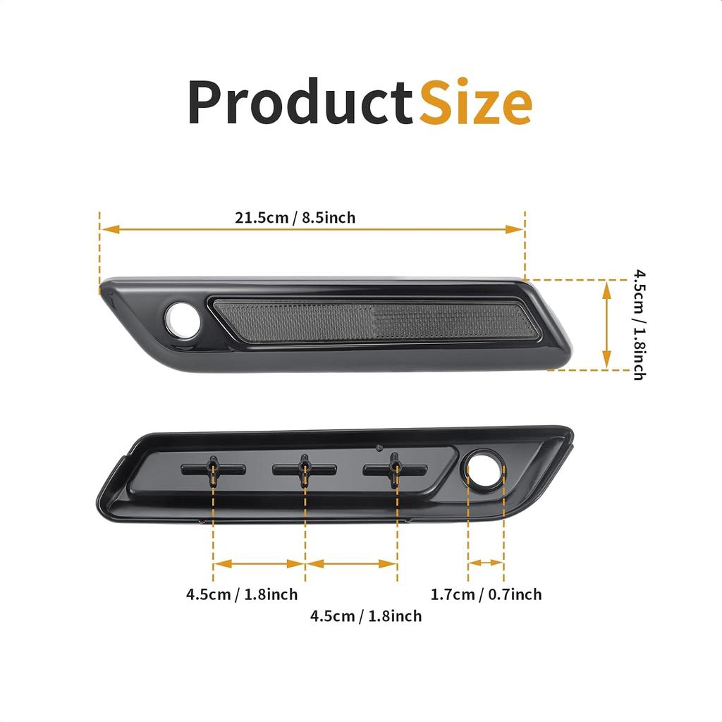 Saddle Bag Latch Covers for Harley, Saddlebag Hinge Latch Covers with Reflectors Fit for 2014-2023 Touring Road King Road Glide Street Glide Ultra