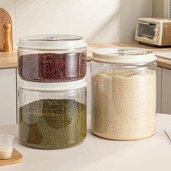 Rice Bucket Transparent Visual Panel Large Capacity Sealing Moisture-Proof Food-Grade Plastic Storage Container