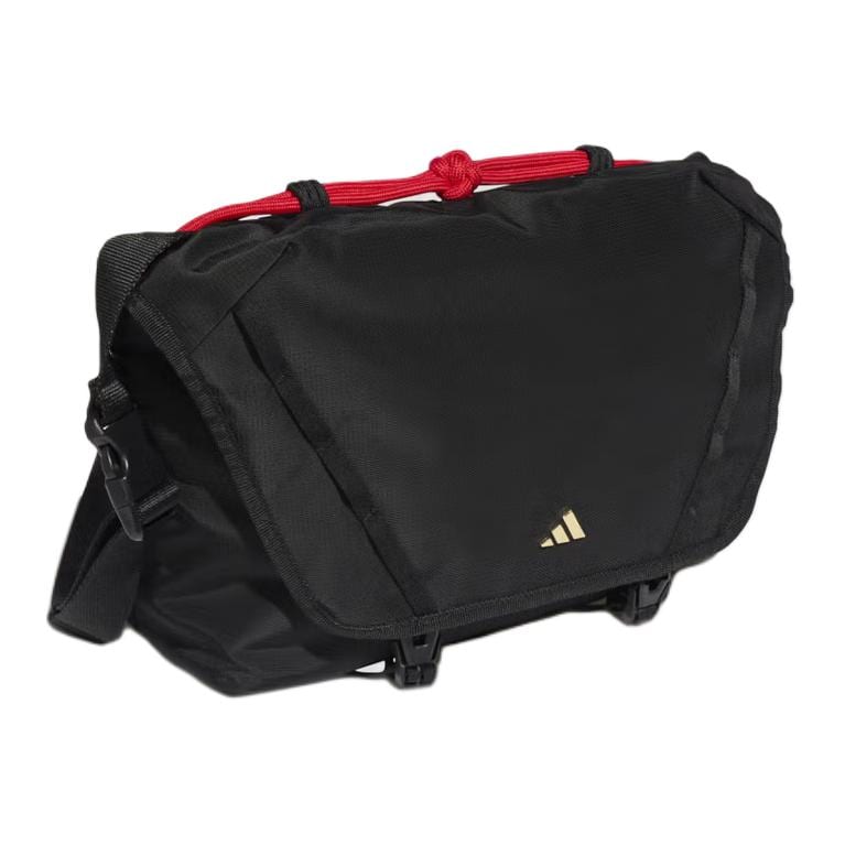 Adidas Recycled Polyester Messenger Bag, Shoulder Bag, Crossbody Bag Unisex Black KS8255