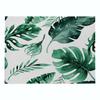 Natural Linen Placemat Set Tropical Plant Print Heat Resistant Table Mat Dining Kitchen Nordic Style Square
