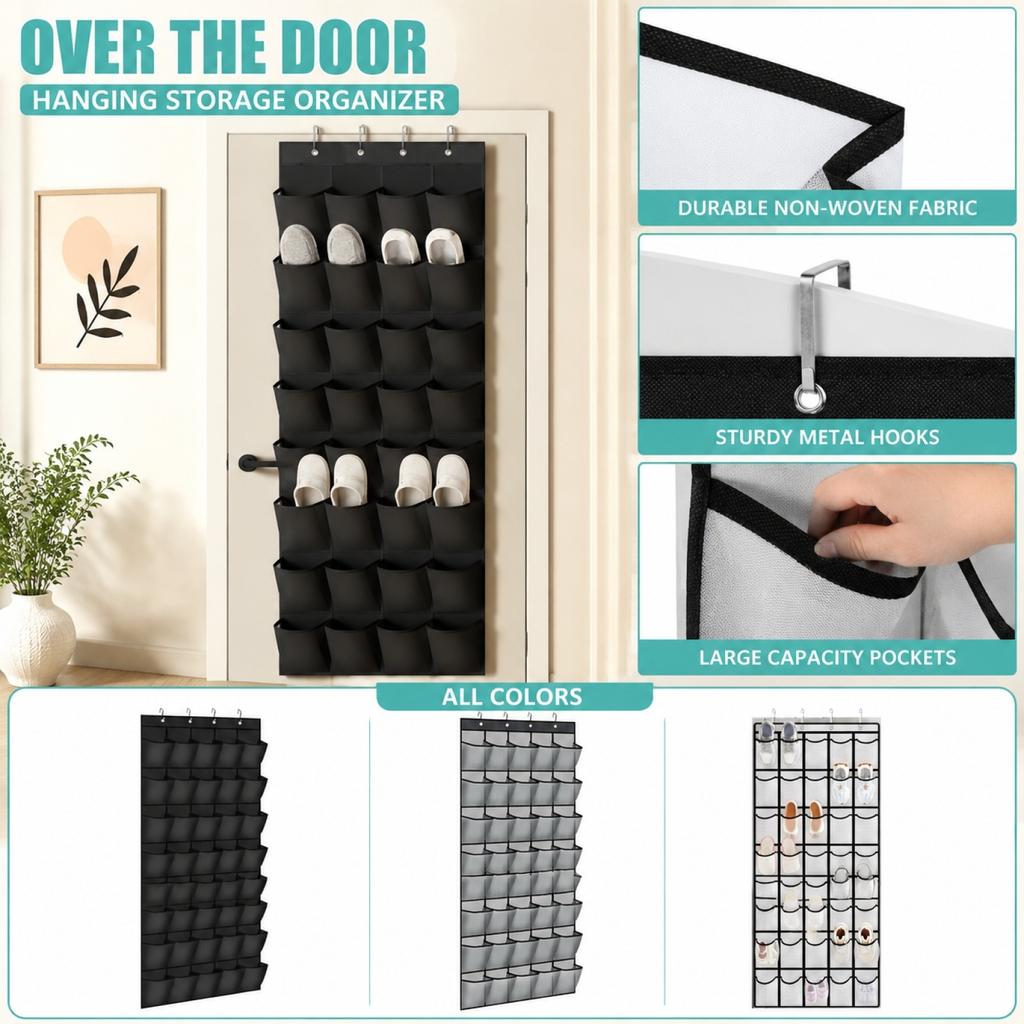 Non-Woven Door with 40 Pockets, Hanging Storage for Home