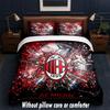 AC Milan Design Bed Bedding Set 1 Duvet Cover + 2 Pillowcases Soft Breathable Household Bed Linens