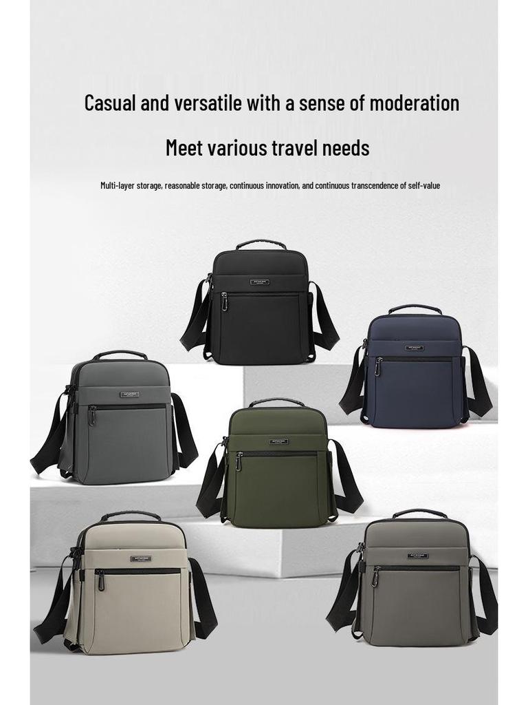 Men's Vertical Handbag - 2025 Autumn Business Casual Crossbody Bag, Lightweight & Simple Oxford Cloth Design