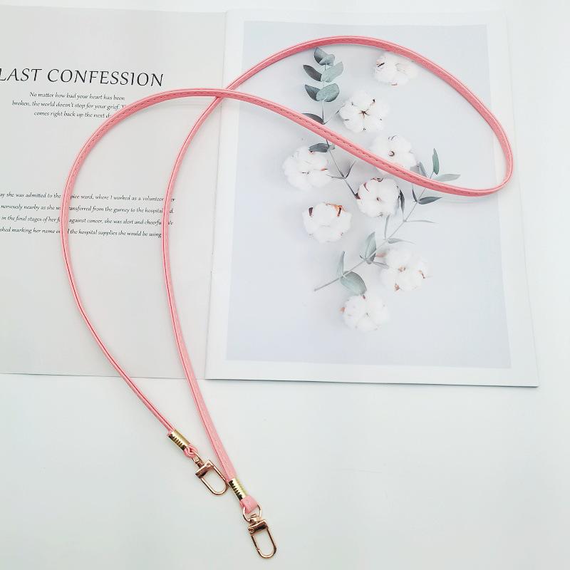 

Регулируемая сумка кроссбоди из ПУ кожи со шнурком для телефона и сменным ремешком - Универсальная женская сумка через плечо розовый