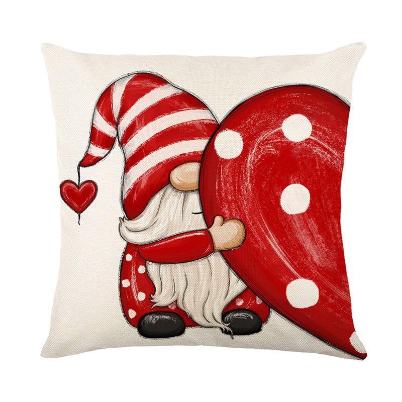 New Valentine's Day Pillow Cover Red Letter Polyester Print Home Sofa Decorative Cushion Cover Cushion Cover