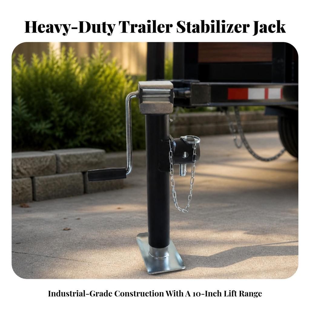 Side-Wind Trailer Jack Adjustable Round-Tube Stable for Rv Owners