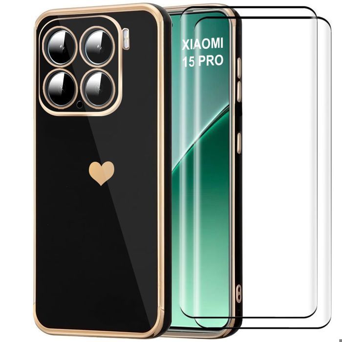 Coque de protection - Xiaomi - 15 Pro - Silicone - Antichoc - Motif Cœur
