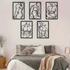 Modern Metal Wall Art Abstract Design for Bedroom Bathroom Living Room Festival Statue Decor Wall Sculptures Home Aesthetics Decorative Plaque