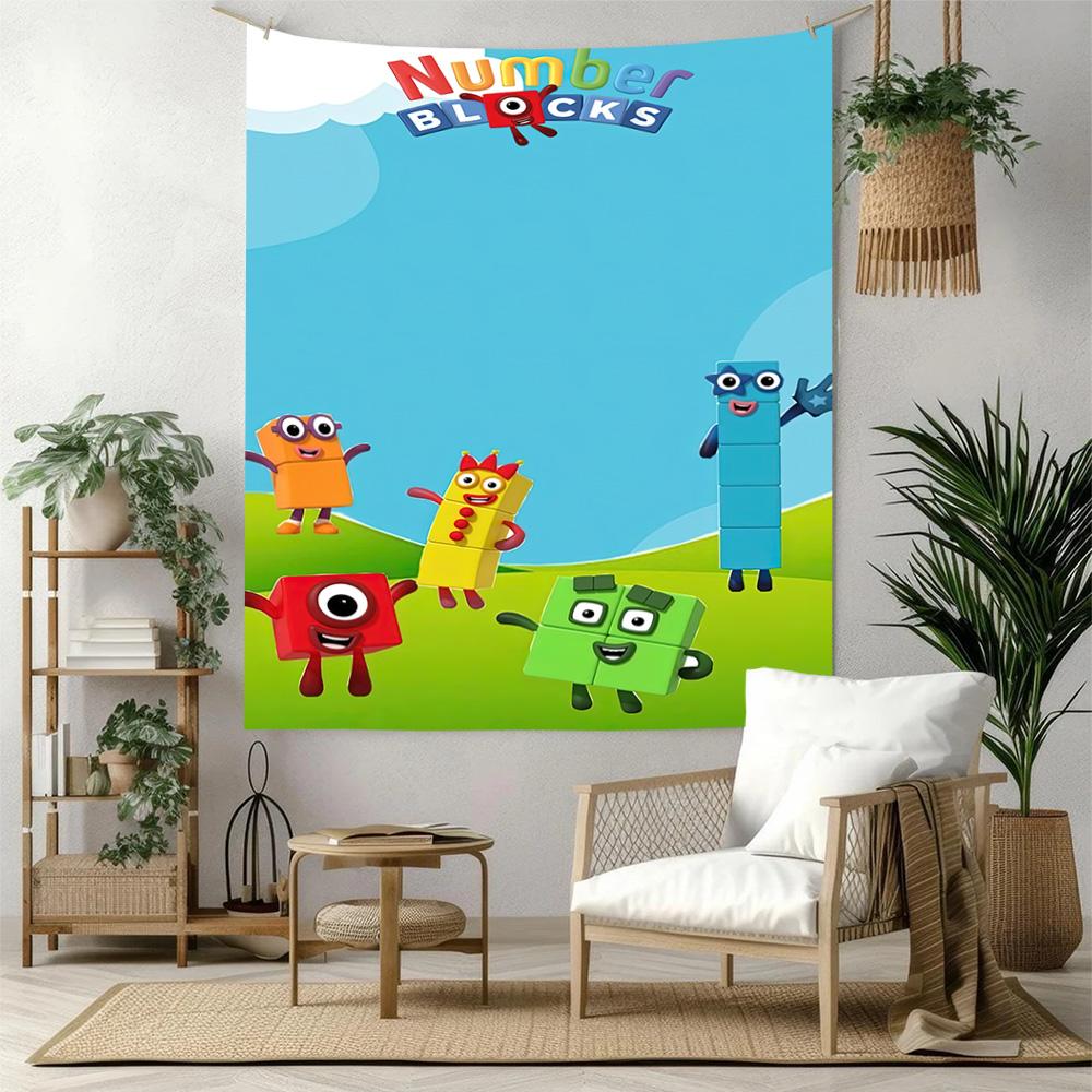 Numberblocks Wall Decor Tapestry Art For Pet Memorial Birthdaywedding Party Backdrop Family Gift