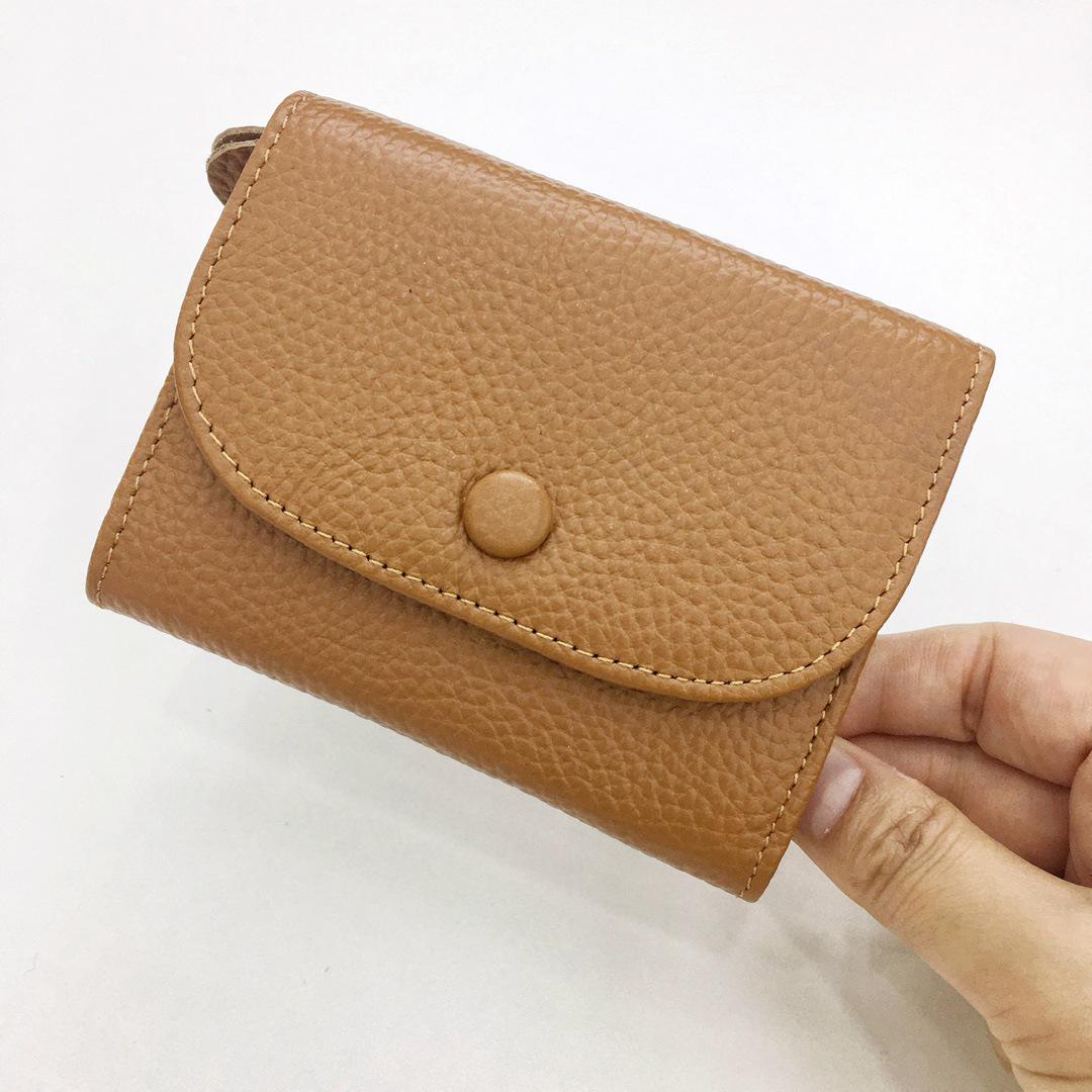 

European and American Genuine Leather Coin Purse and Card Holder - Creative Multifunctional Design коричневый