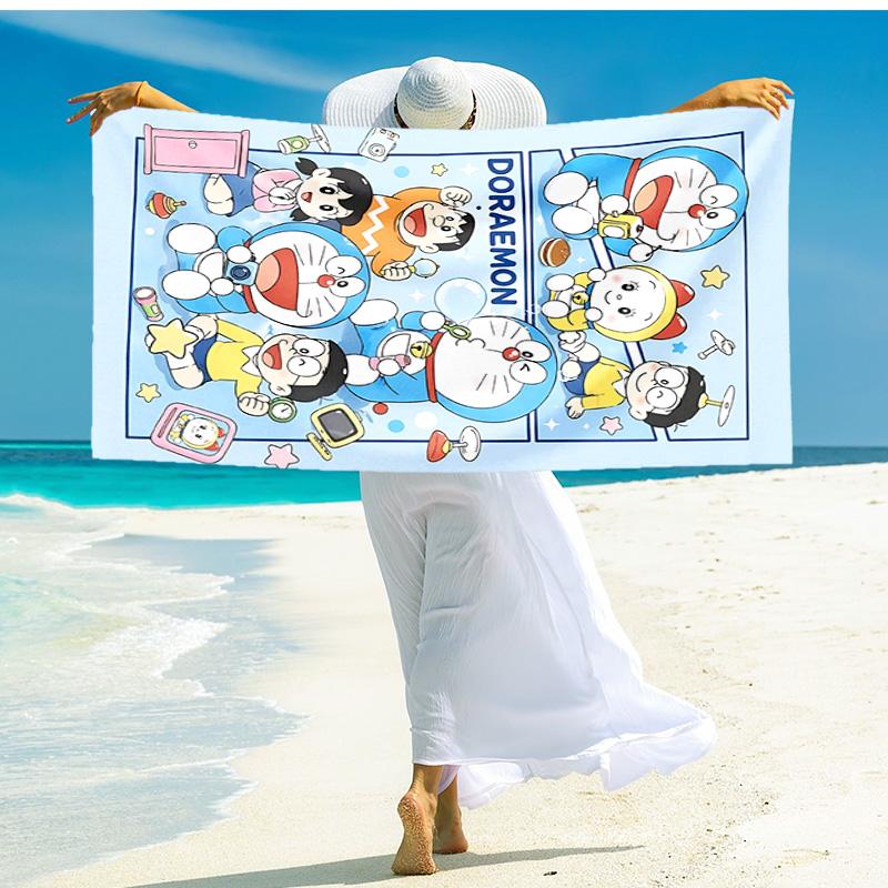 1pc Doraemons Joyful Adventure beach towel,quick drying absorbent beach towel,outdoor sports swimming beach towel,Soft and comfortable Y7281