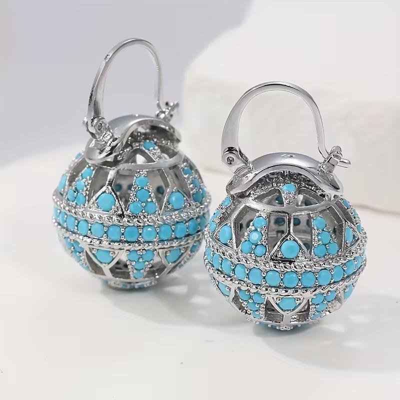 Retro Colorful Court Style Earrings - Light Luxury & Elegant Design