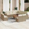 VidaXL Garden Lounge Set with Cushions 12 Pcs Beige Braided Resin 3225505