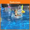 Transparent Big Head Duck Swim Ring For Babies 0-7 Years Old Pvc Thickness 0.25