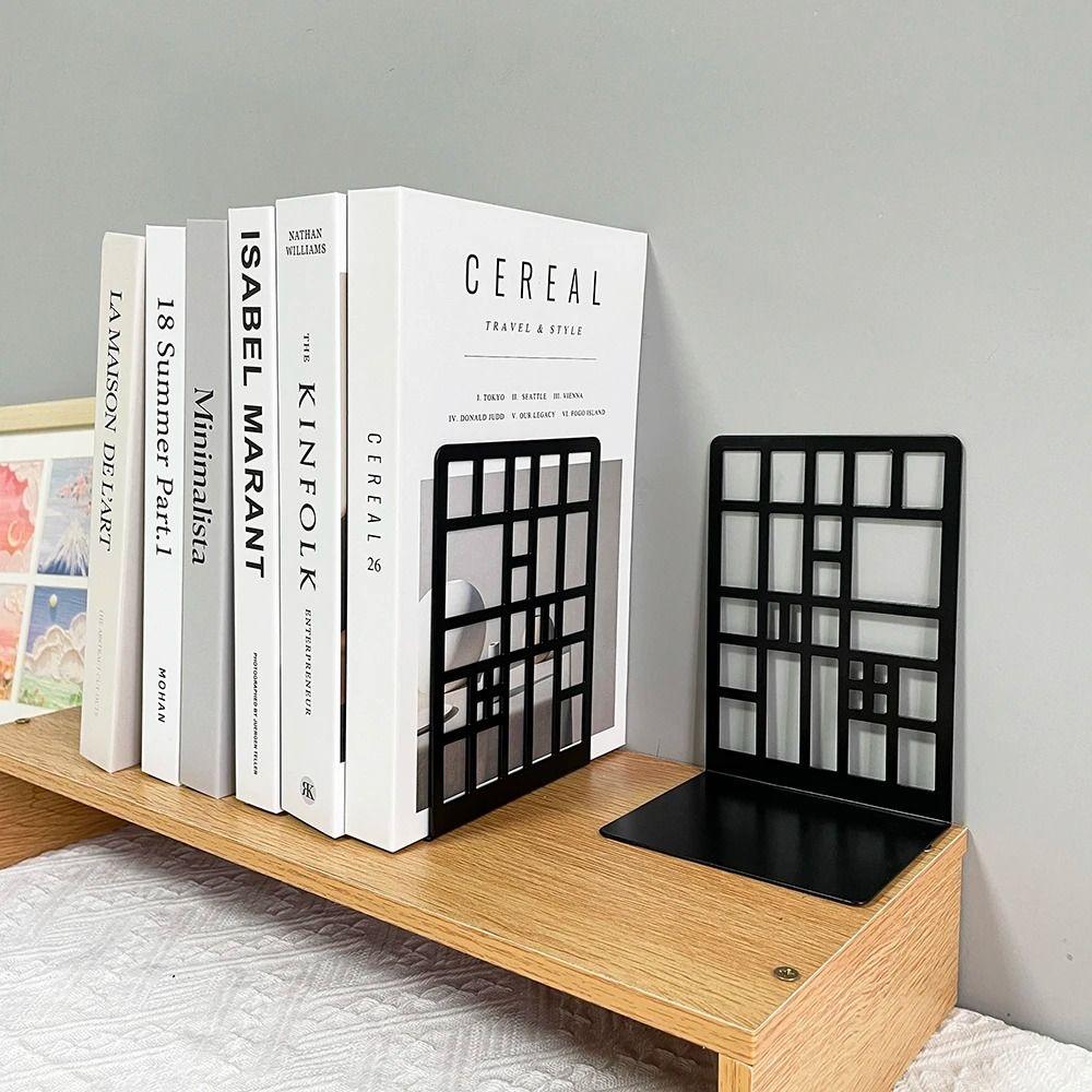 2Pcs Decorative Bookends for Shelves Heavy Duty Book Holder High Quality Book Divider  Office Home