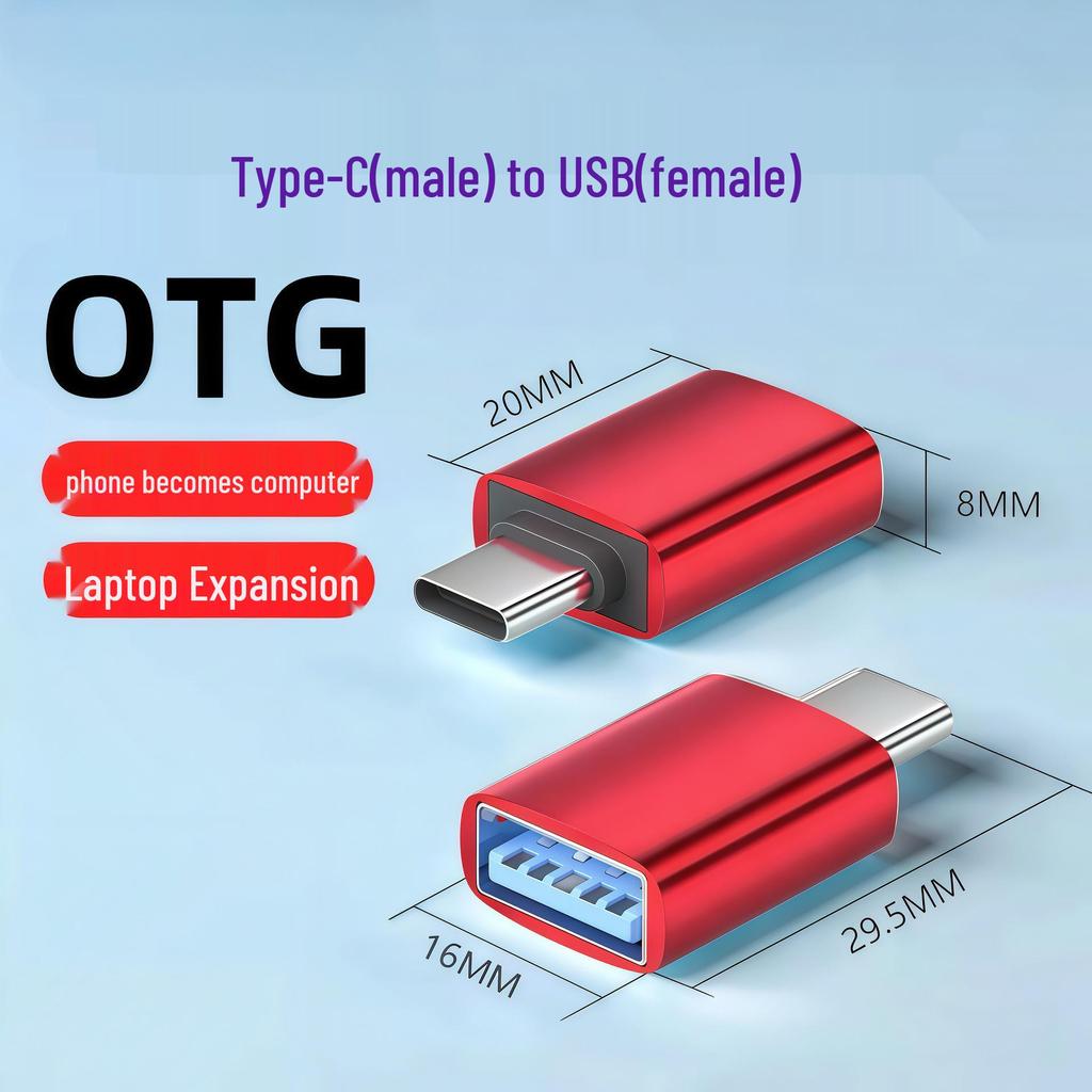 USB 3.0 Female to Type-C Male OTG Adapter for Phones, U Disks, Car Chargers, Tablets