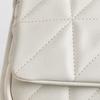 Women's Quilted Shoulder Bag Elegant PU Leather Flap Handbag with Gold Chain Strap Small Crossbody Purse