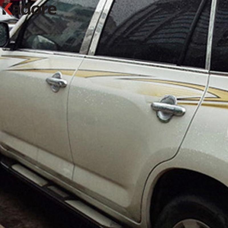 Door Handle Bowl Cup Cover Trim For Toyota RAV4 RAV 4 2009 2010 2011 Hatchback Chrome Molding Garnish Sticker Car Accessories