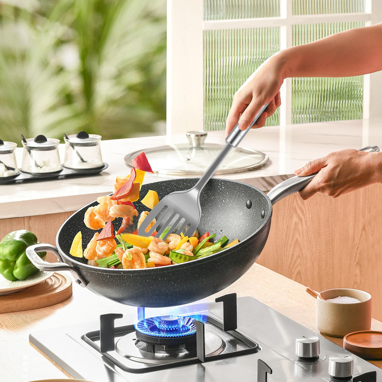 5/10Pcs Kitchen Cooking Utensils Set Stainless Steel Shovel Soup Spoon Spatula Utensils Dinnerware Kitchen Cooking Tool Set