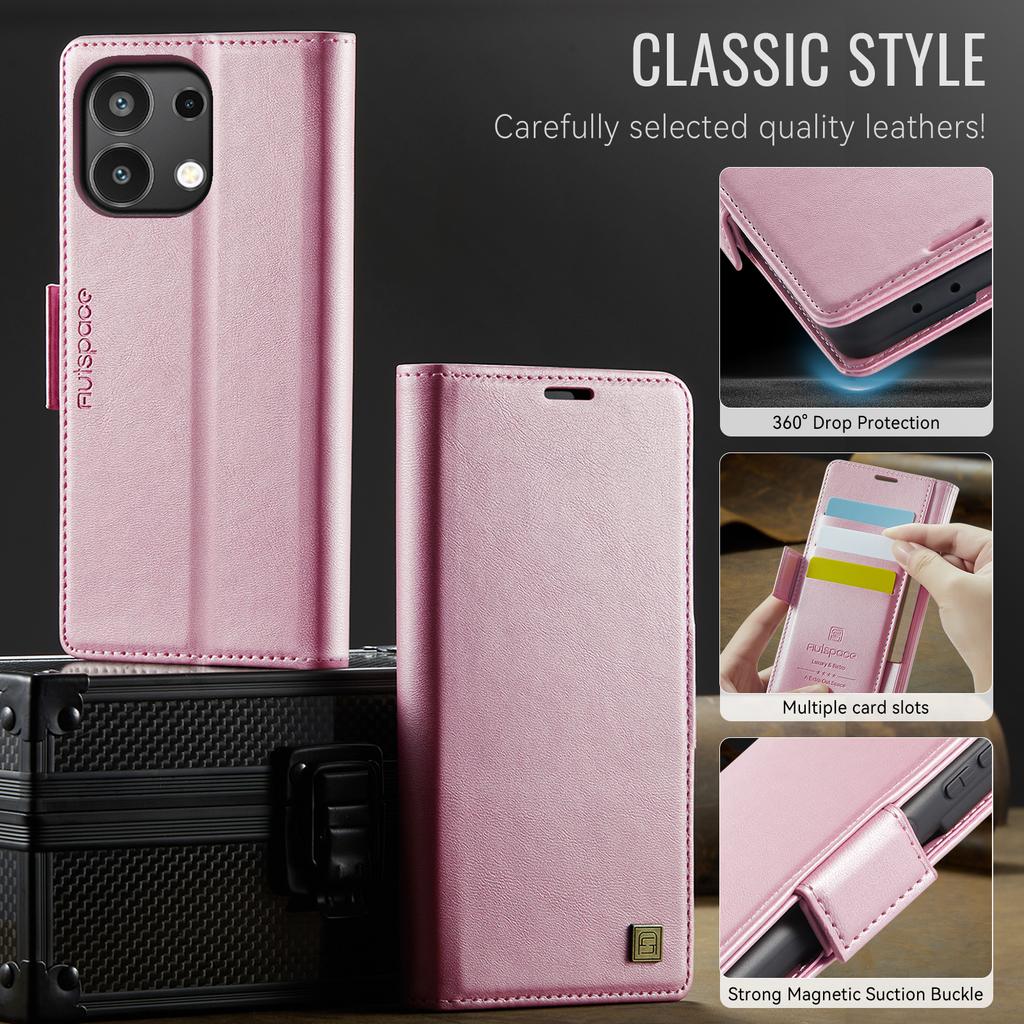 For Xiaomi Redmi Note 13 (5G)/ Redmi Note 13 4G Wallet Case with Card Slots & Kickstand, 360° Protection Leather Case