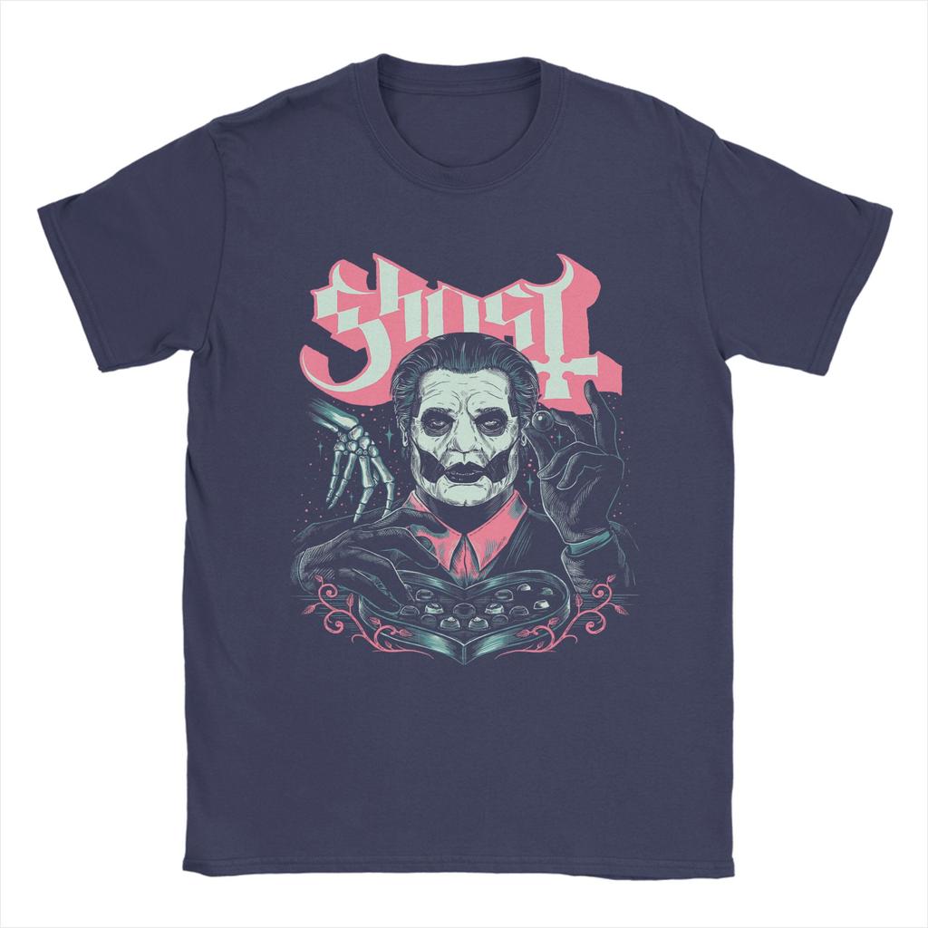 Ghost Band Valentines Day Flower Heart Skull Cotton T Shirt For Mens Y2K TShirts ONeck Hip Hop Tee Shirt Plus Size Clothing