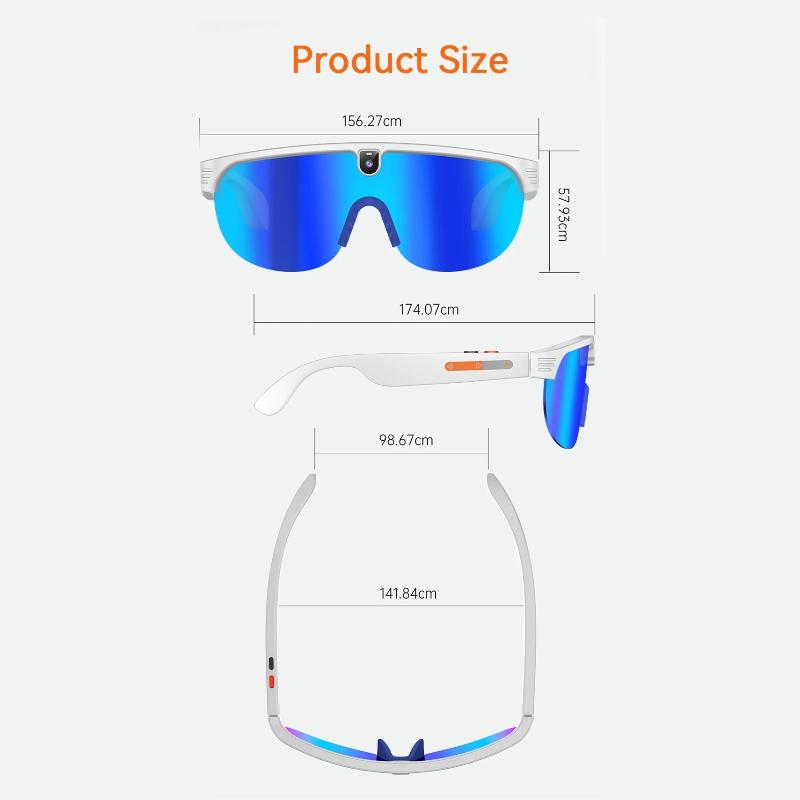 4K Polarized AI Smart Cycling Glasses Men 800W Camera Video Recording Translation Sunglasses Bluetooth Call Music Sports Glasses Image Stabilization