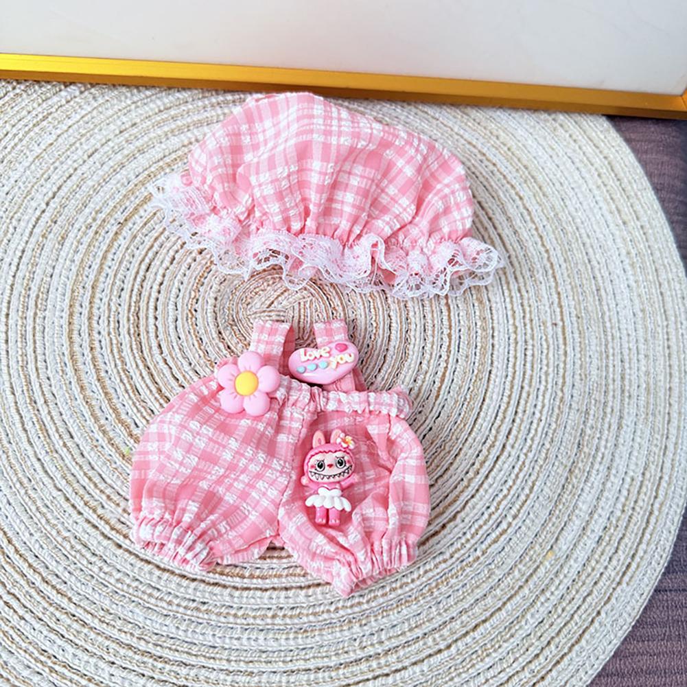 

Для 17см куклы Лабубу Одежда Модная одежда Комбинезон Одежда для куклы Подходящие по цвету шорты Аксессуары для кукол Милое украшение Маленькая одежда 06