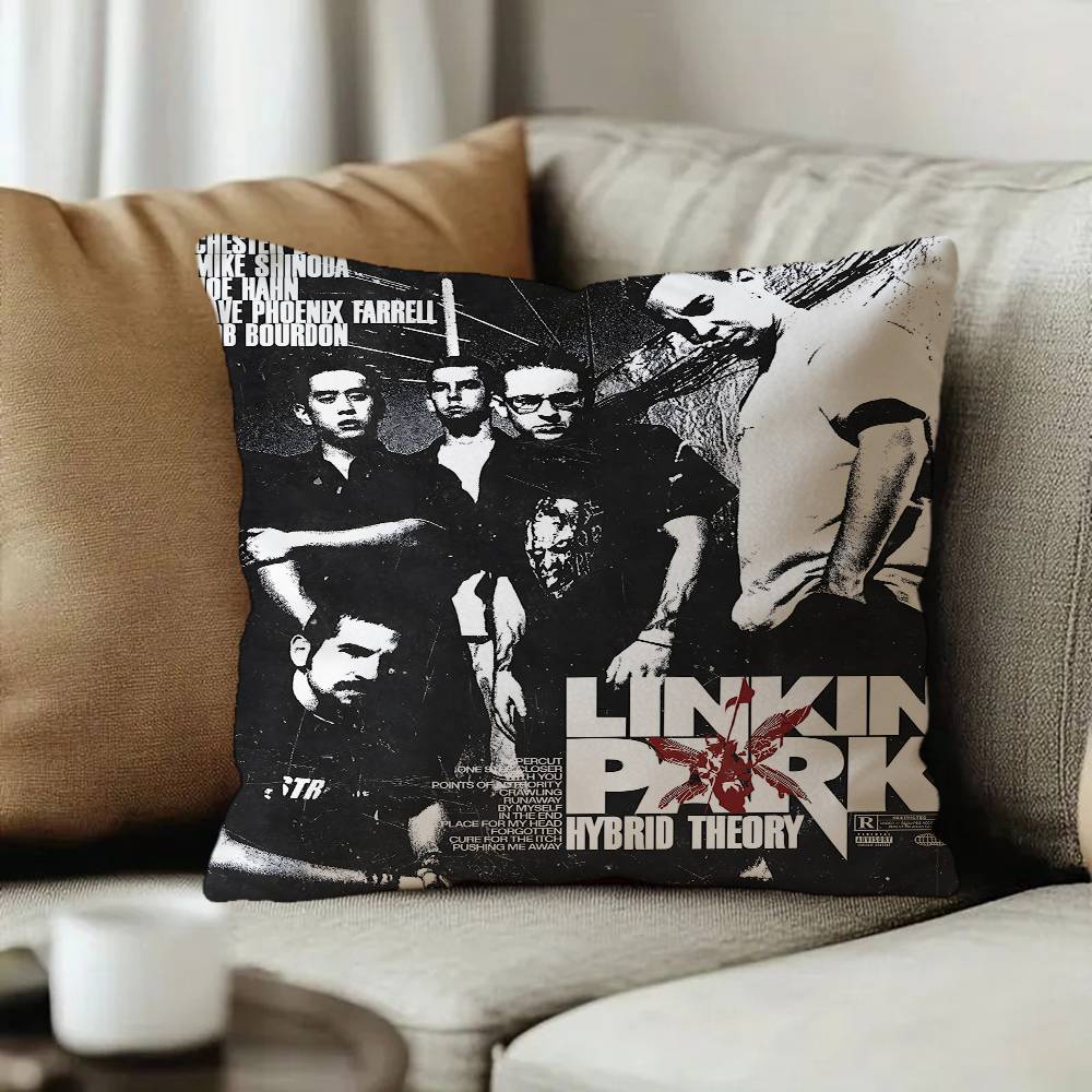 Band LLinkin Cool PPark Cushion Cover Pillow Cover Decor Pillowcase Printed Cushion Case for Couch