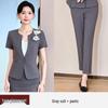 2025 Stylish Professional Suit: Spring/Summer Short Sleeve Workwear for Jewelry Store, Hotel Reception, and Administrative Roles