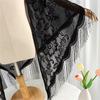 Solid Color Tulle Scarf Hollow Tassel Shawl New V-Neck Cardigans