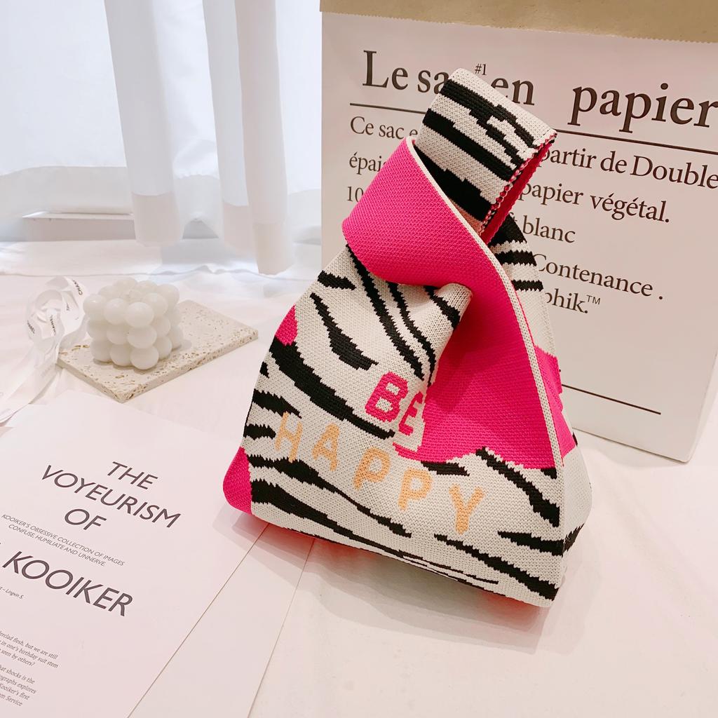 Large Capacity Knitted Bag Women'S Knitted Handbag Tote Bag Portable Storage For Outdoor Use Soft Woven Versatile And Cute Bag